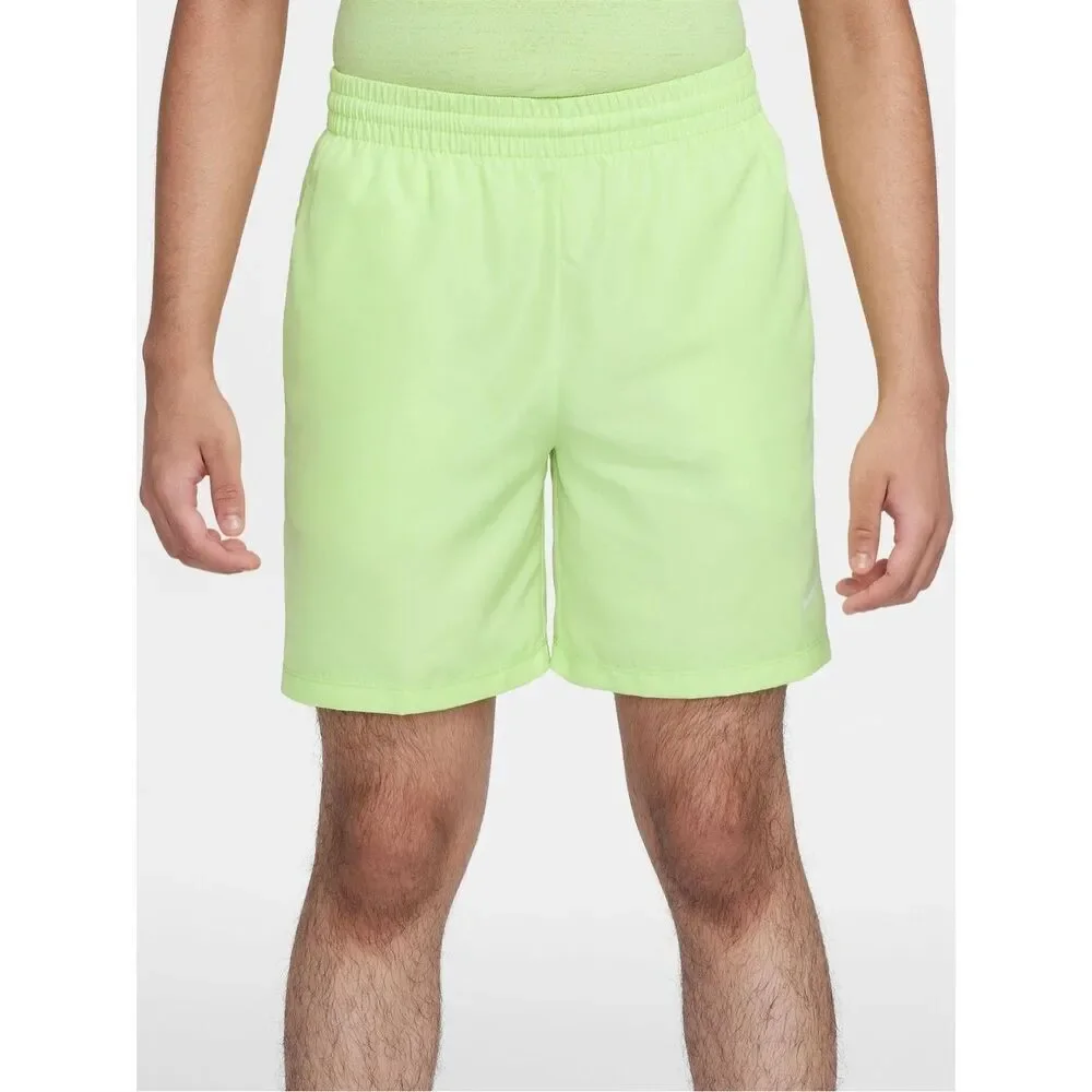 #611.  Nike BOYS YOUTH Yellow Dri-FIT 6” Spring Woven Training Shorts NWT